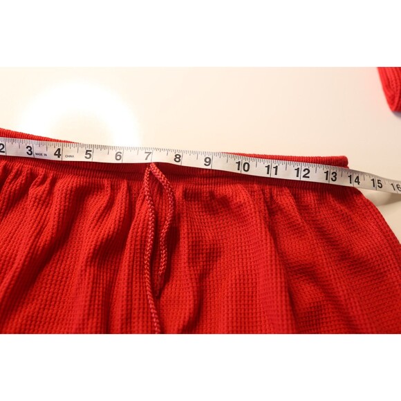 Vintage Disney Y2K Millennium Cast Member Red Thermal 2 Piece Pajama Set XXL - Picture 5 of 16